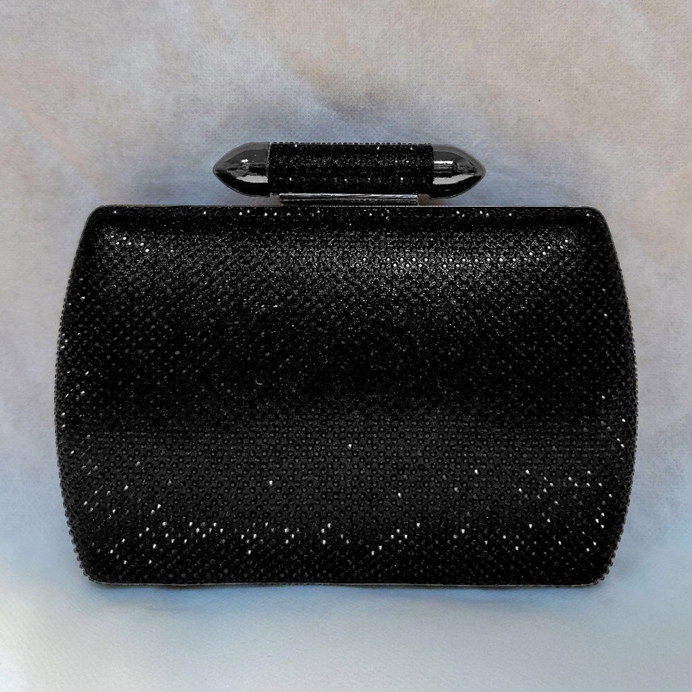 Black Bling Rhinestone Studded Evening Bag